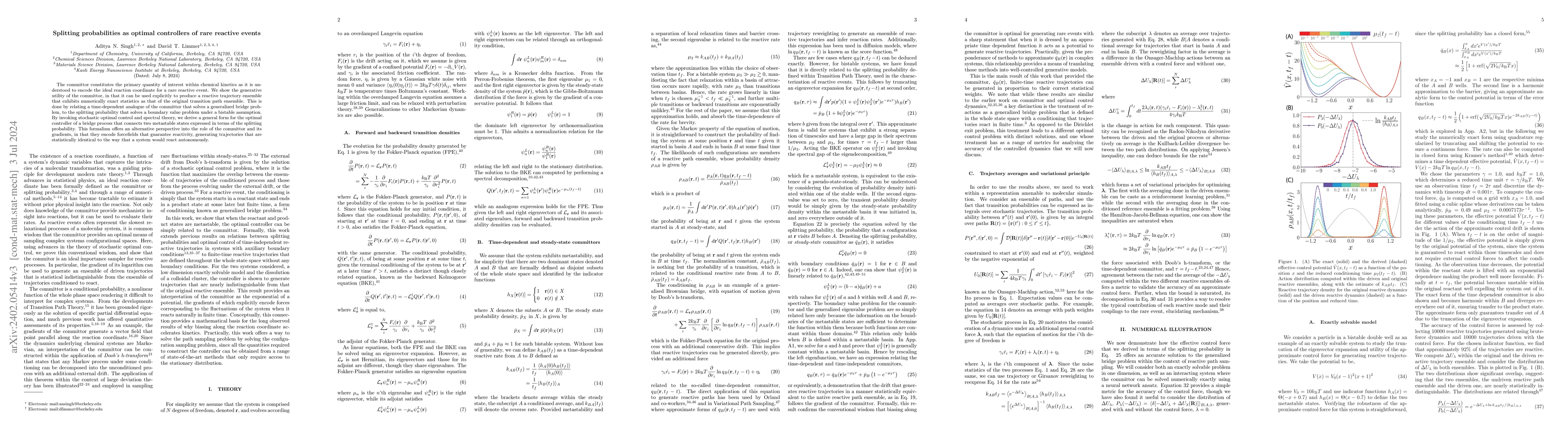 Thumbnail for Splitting probabilities as optimal controllers of rare reactive events