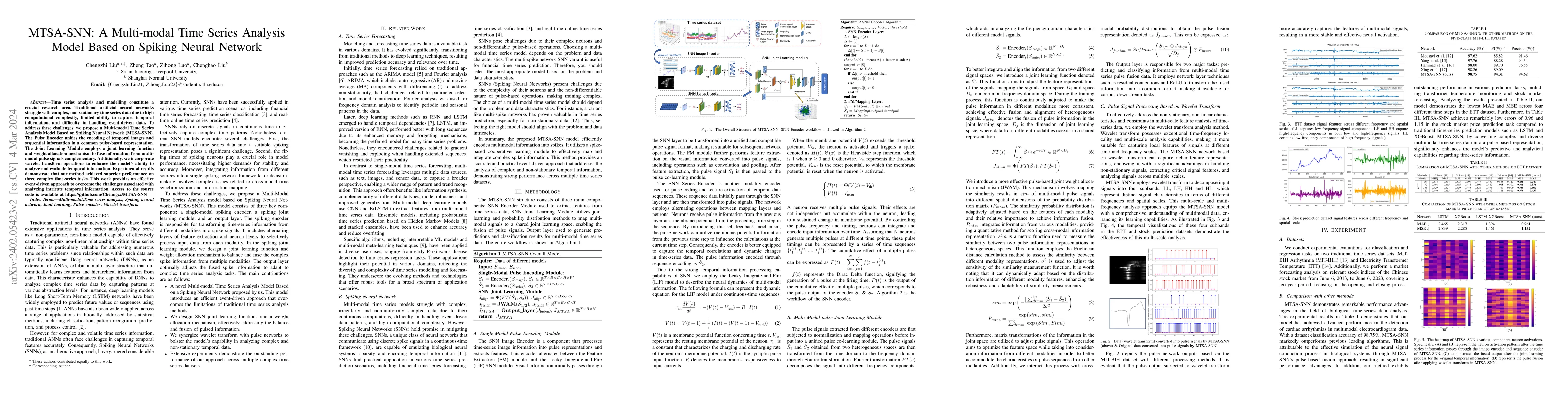 Thumbnail for MTSA-SNN: A Multi-modal Time Series Analysis Model Based on Spiking
  Neural Network