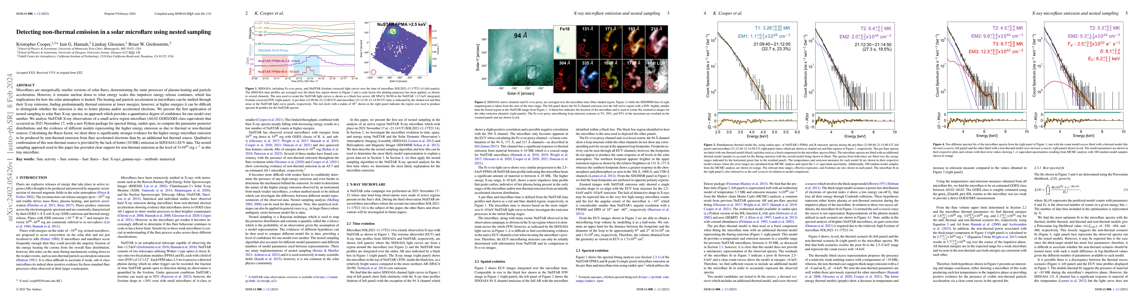 Thumbnail for Detecting non-thermal emission in a solar microflare using nested
  sampling