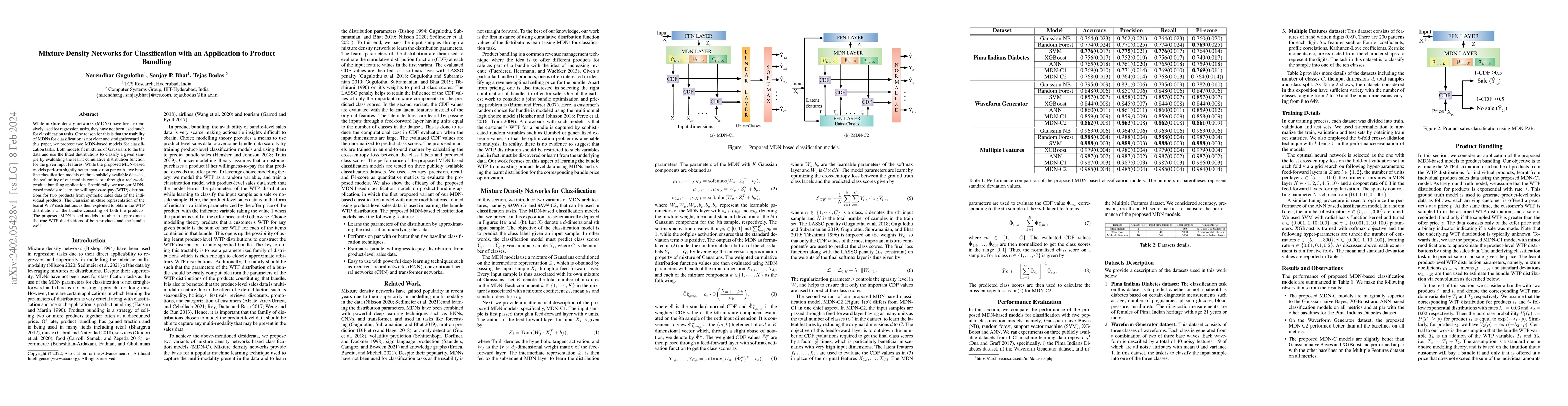 Thumbnail for Mixture Density Networks for Classification with an Application to
  Product Bundling