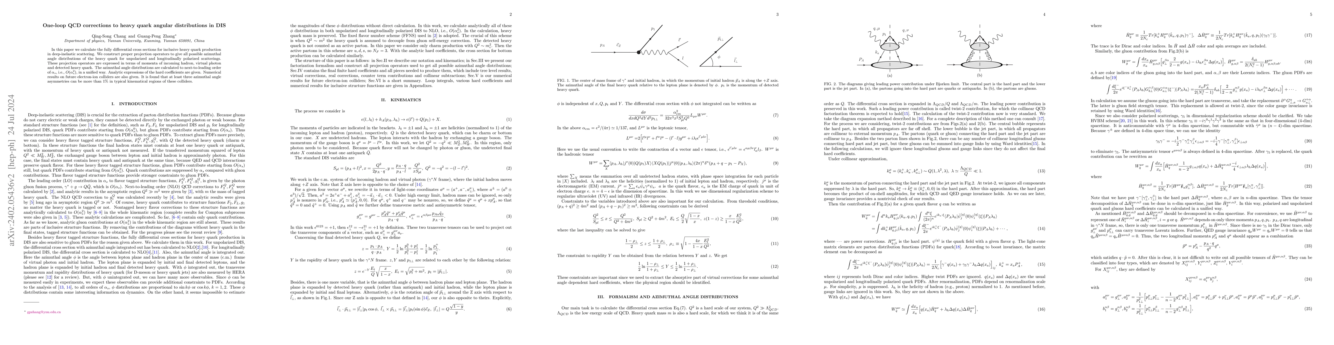 Thumbnail for One-loop QCD corrections to heavy quark angular distributions in DIS
