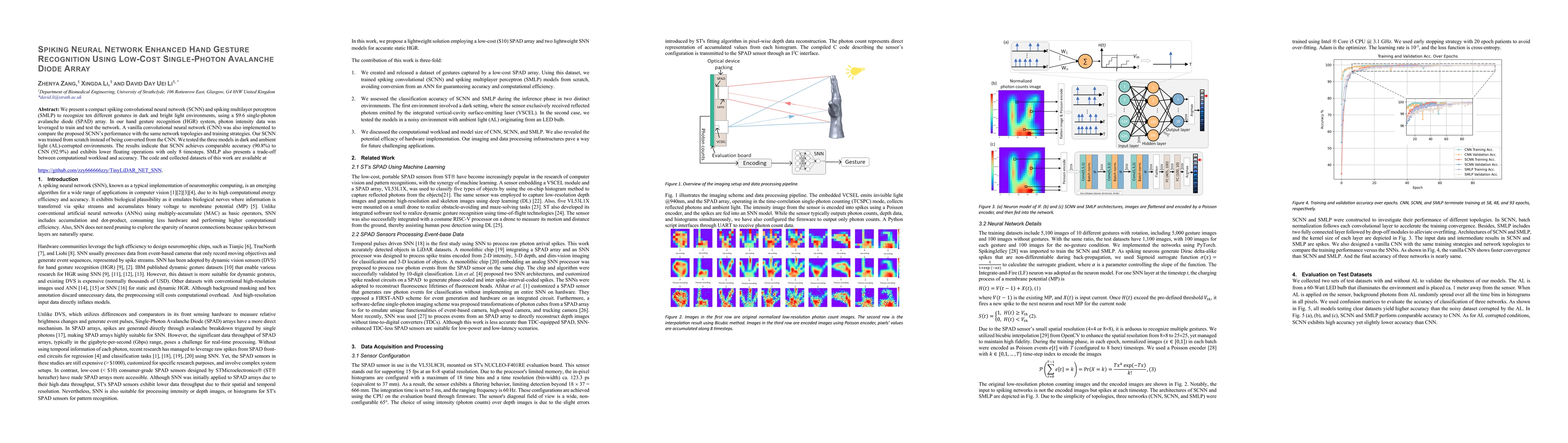 Thumbnail for Spiking Neural Network Enhanced Hand Gesture Recognition Using Low-Cost
  Single-photon Avalanche Diode Array