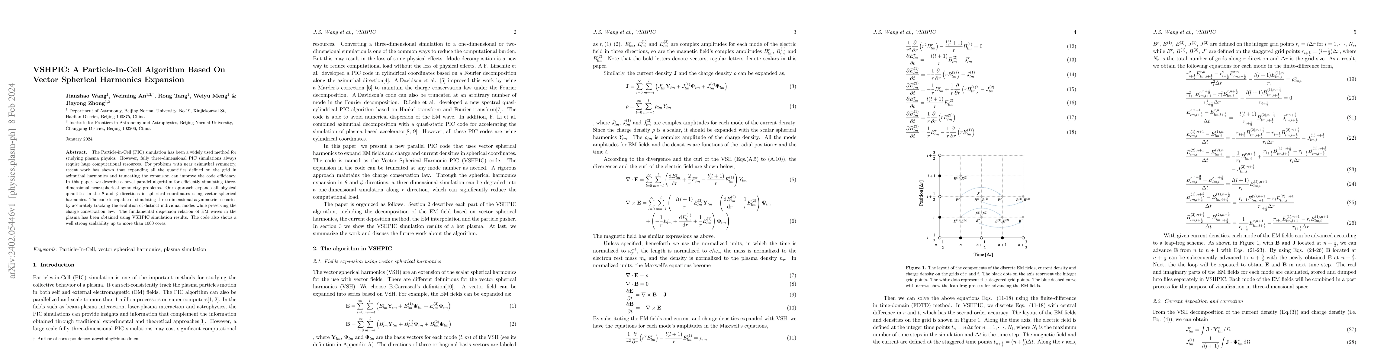 Thumbnail for VSHPIC: A Particle-In-Cell Algorithm Based On Vector Spherical Harmonics
  Expansion