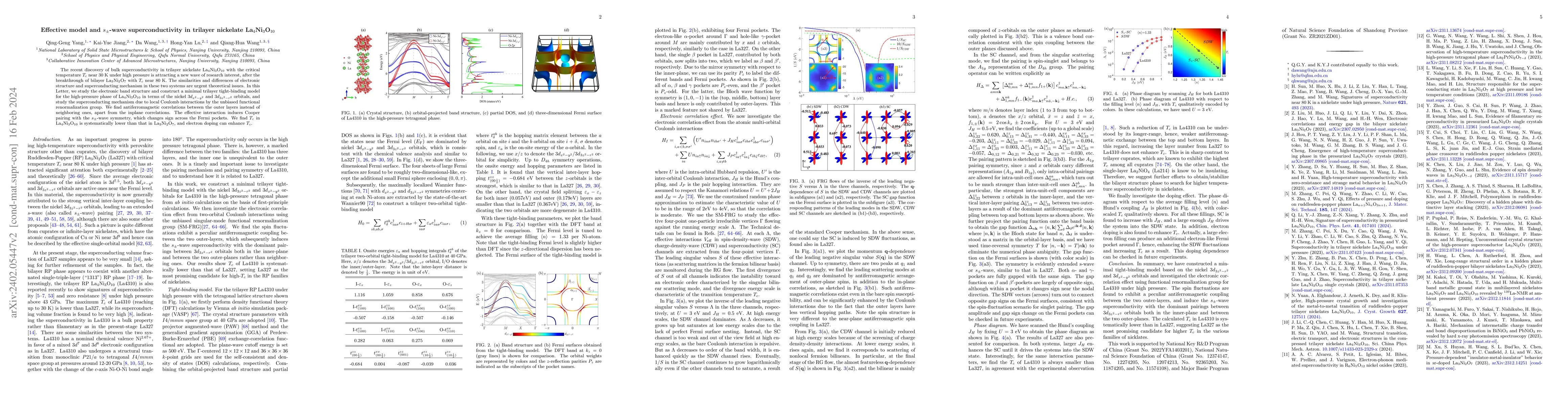 Thumbnail for Effective model and $s_\pm$-wave superconductivity in trilayer nickelate
  La$_4$Ni$_3$O$_{10}$