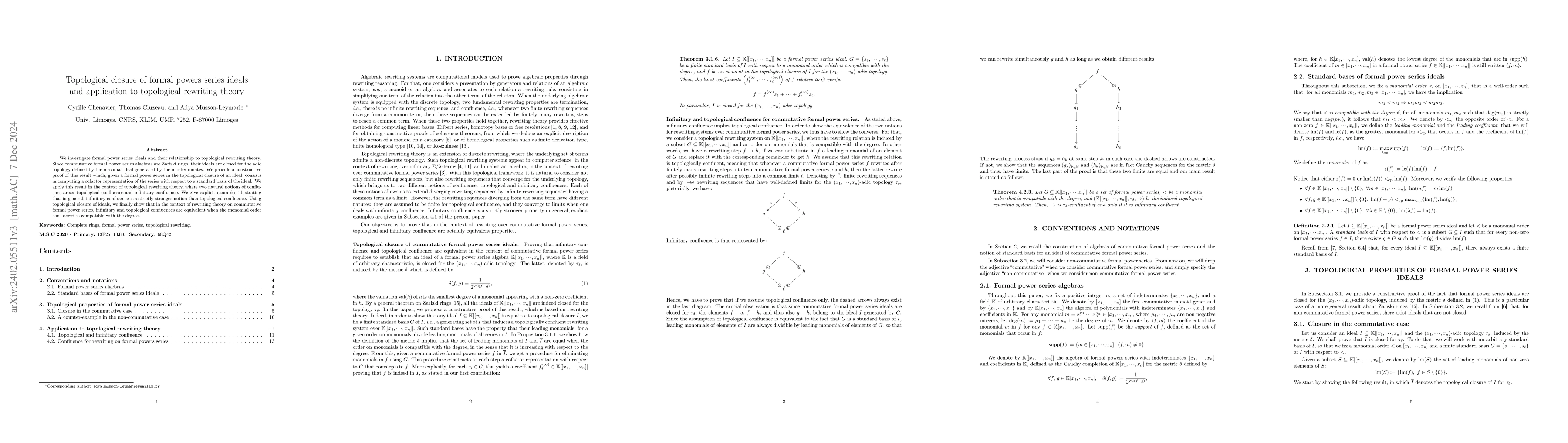 Thumbnail for Topological closure of formal power series ideals and application to
  topological rewriting theory