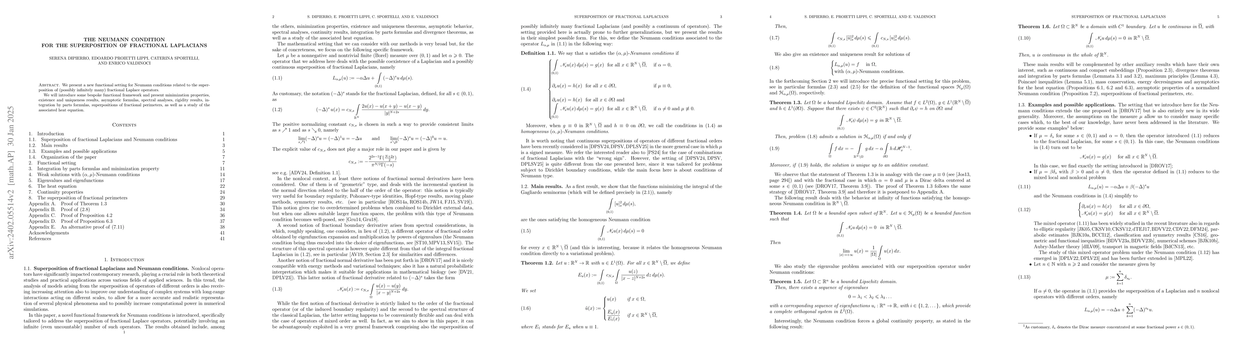 Thumbnail for The Neumann condition for the superposition of fractional Laplacians