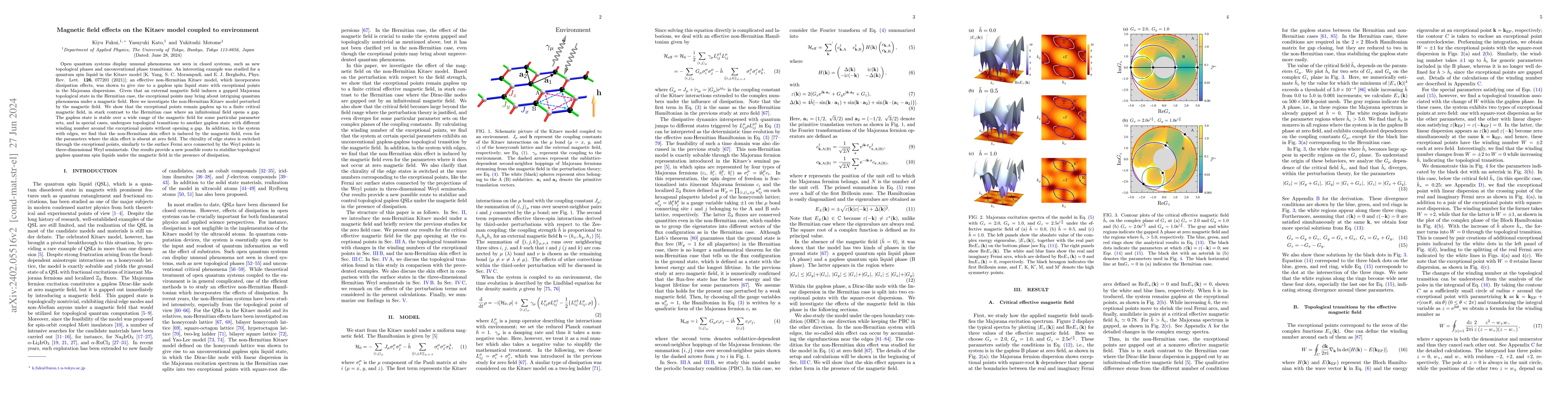 Thumbnail for Magnetic field effects on the Kitaev model coupled to environment