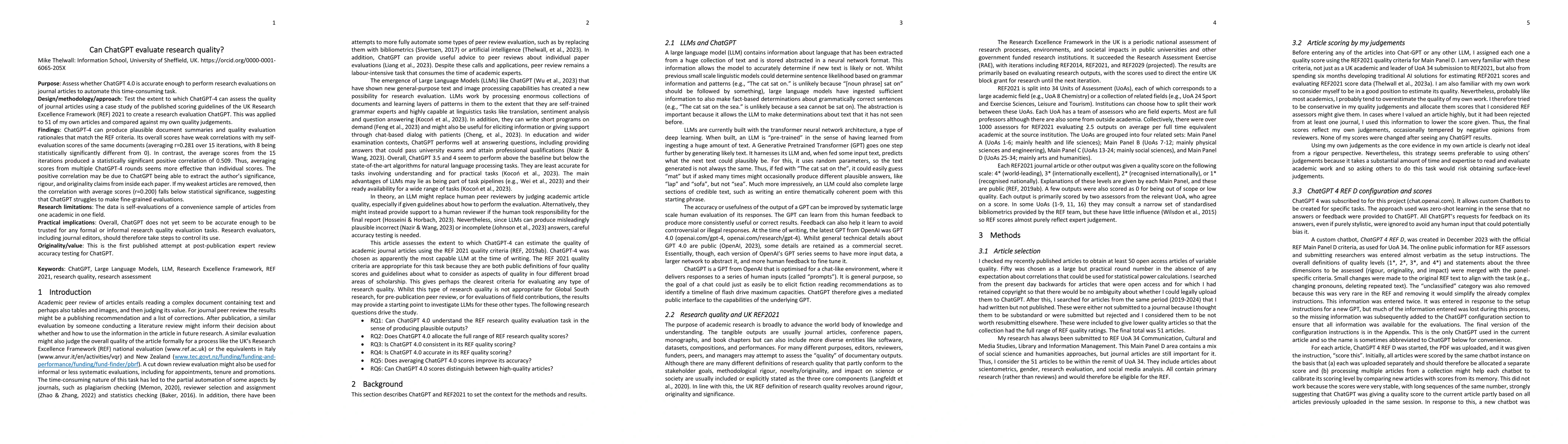 Thumbnail for Can ChatGPT evaluate research quality?