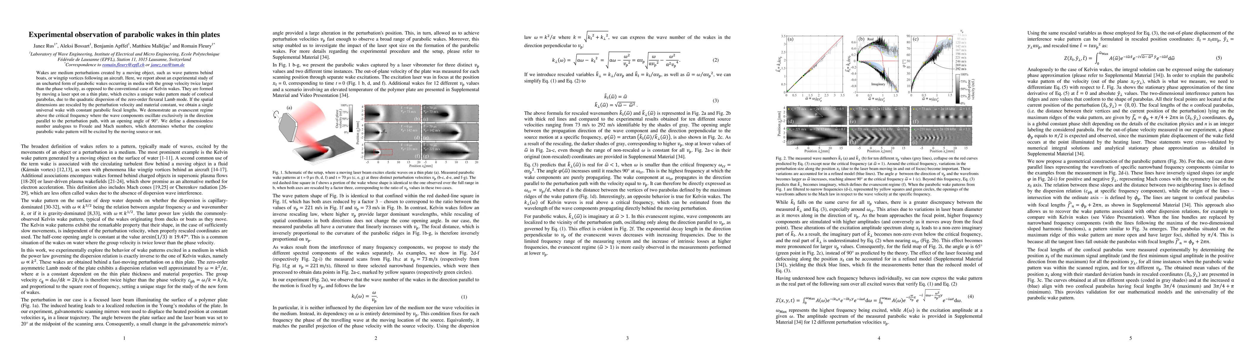 Thumbnail for Experimental observation of parabolic wakes in thin plates