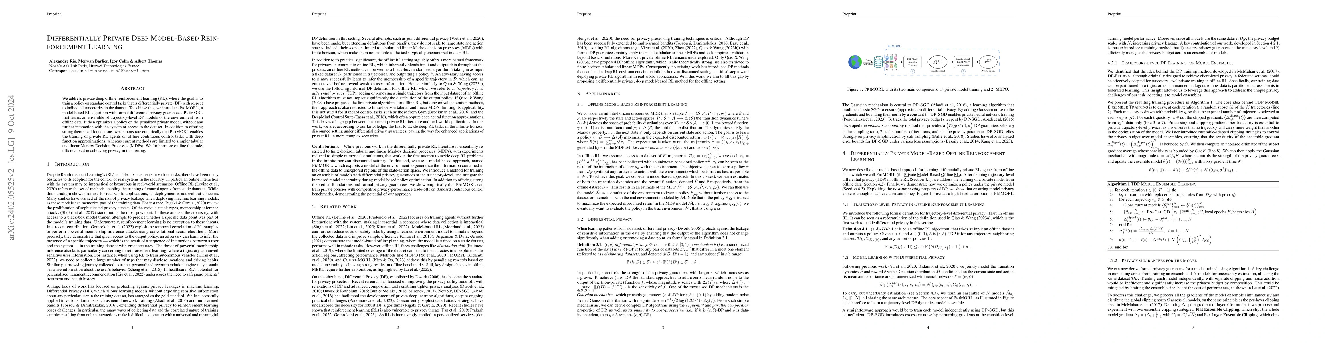 Thumbnail for Differentially Private Model-Based Offline Reinforcement Learning