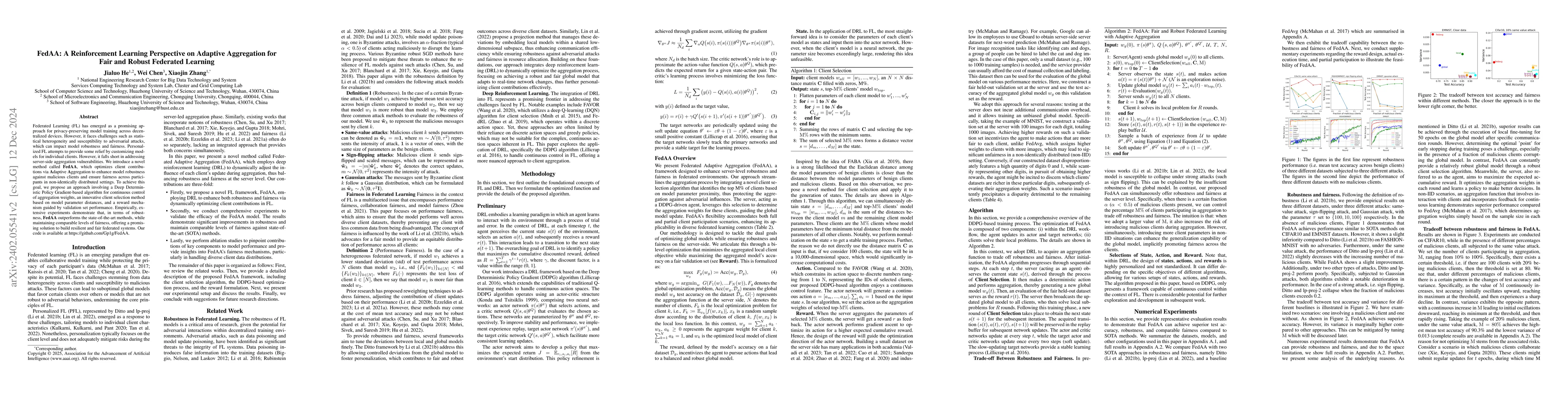 Thumbnail for Reinforcement Learning as a Catalyst for Robust and Fair Federated
  Learning: Deciphering the Dynamics of Client Contributions