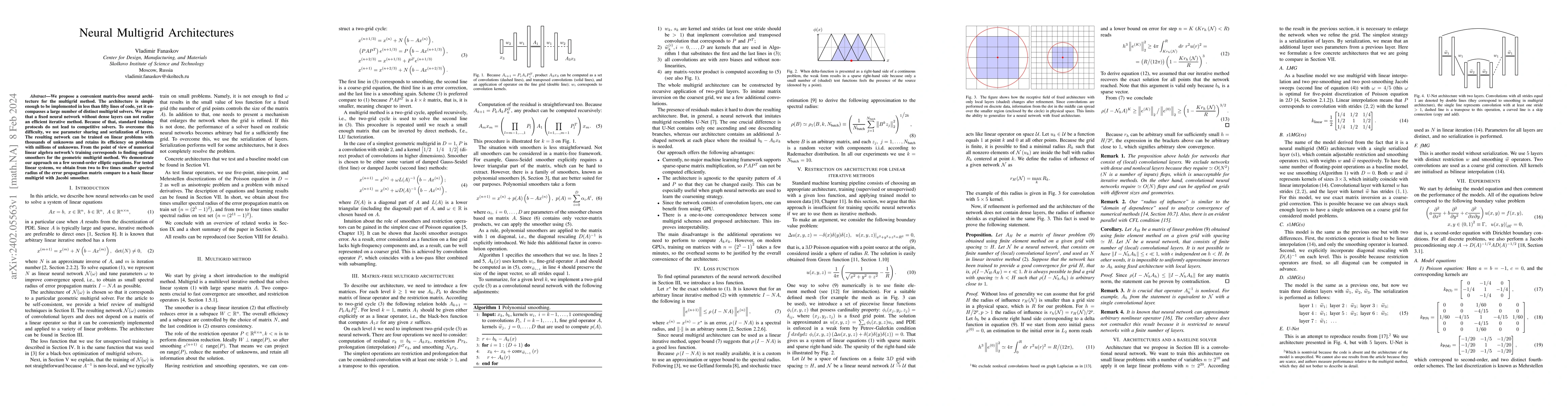 Thumbnail for Neural Multigrid Architectures