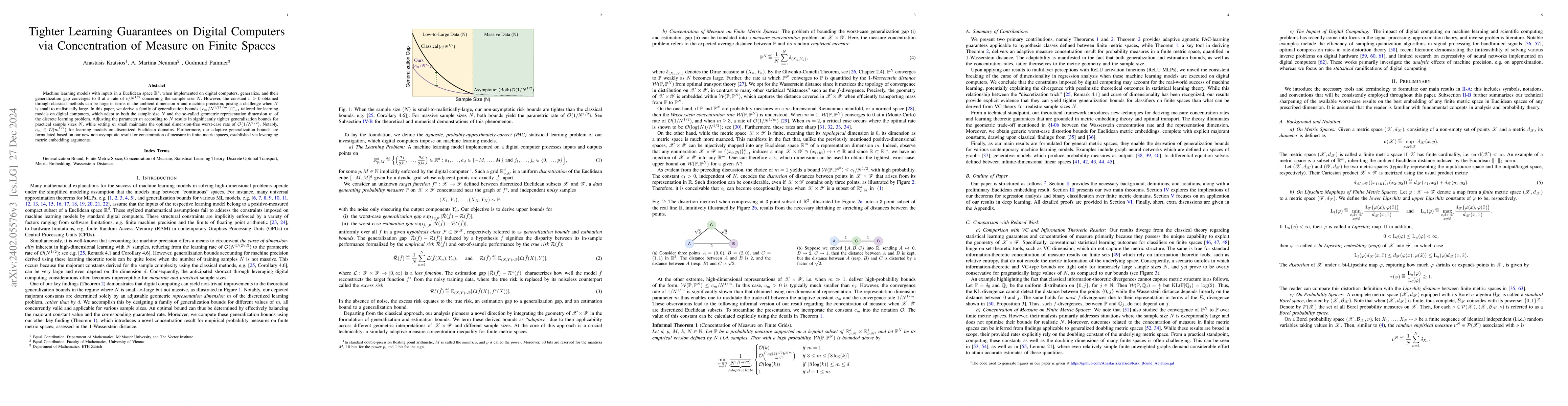 Thumbnail for Tighter Generalization Bounds on Digital Computers via Discrete Optimal
  Transport