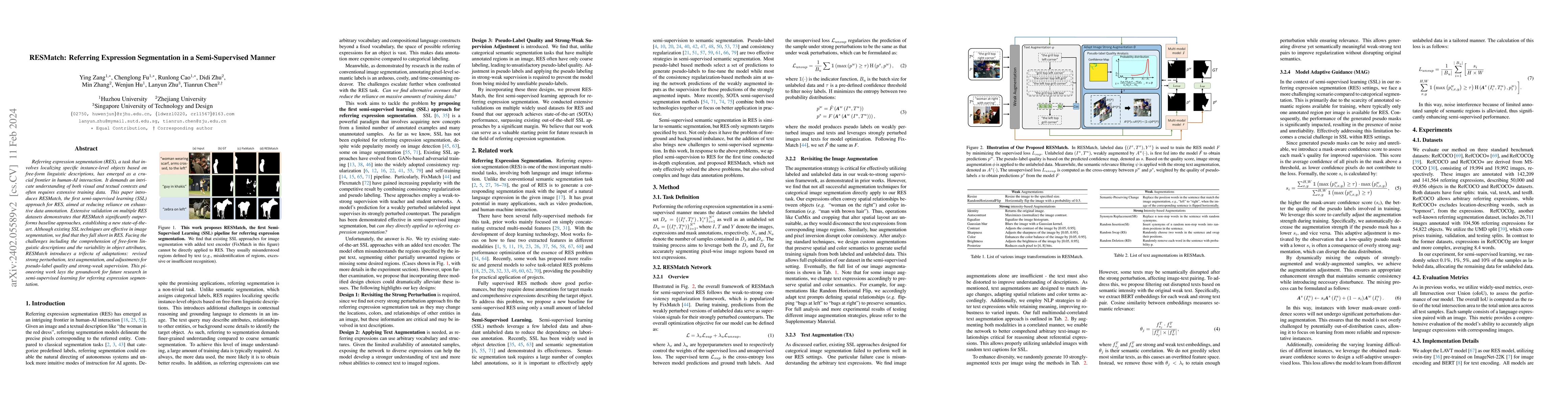 Thumbnail for RESMatch: Referring Expression Segmentation in a Semi-Supervised Manner