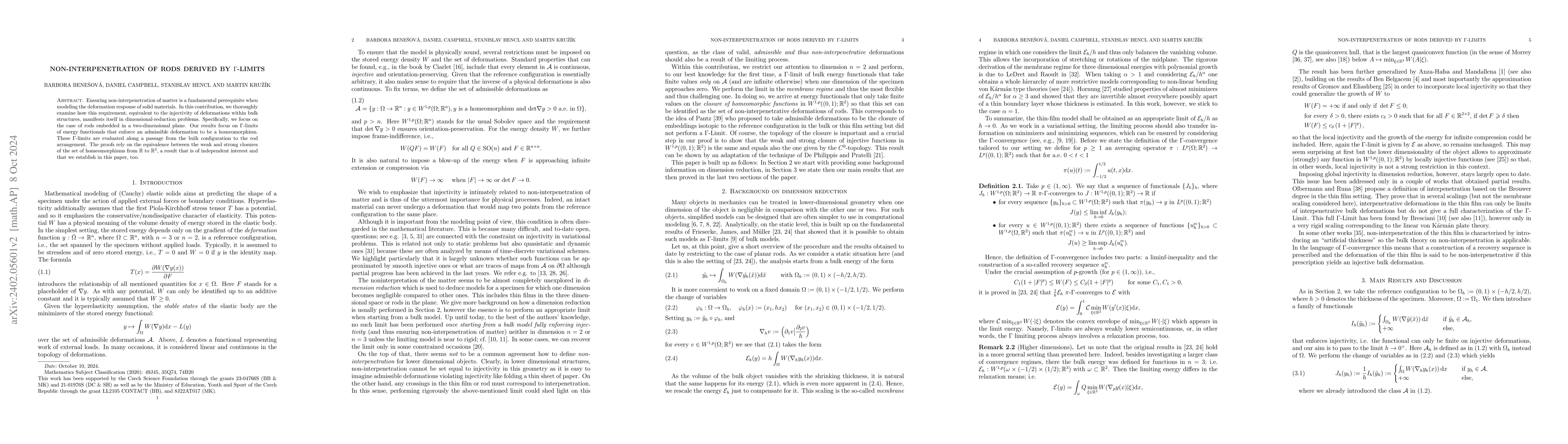 Thumbnail for Non-interpenetration of rods derived by $\Gamma$-limits