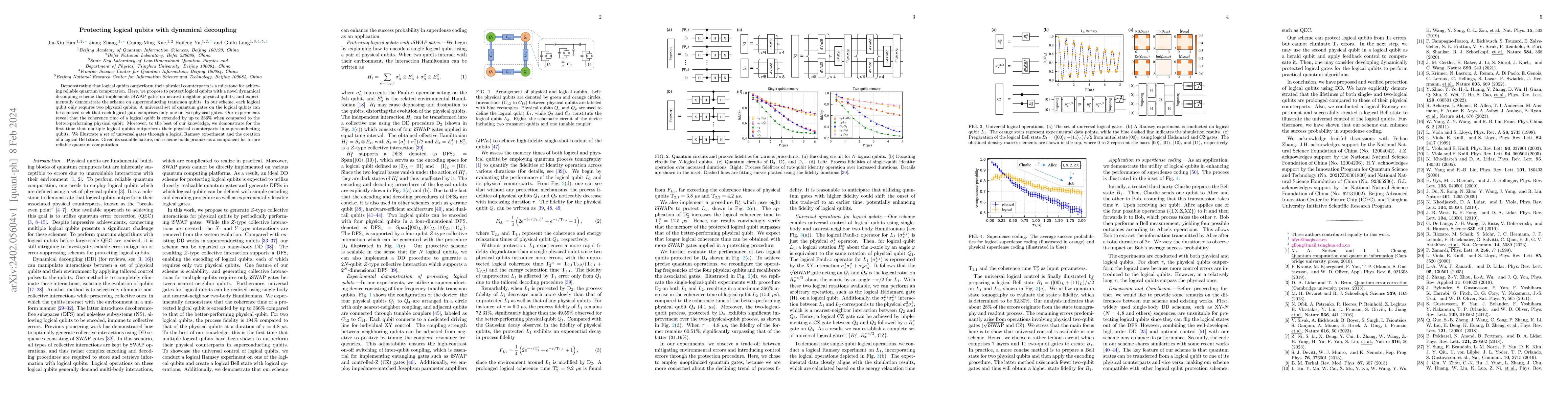 Thumbnail for Protecting logical qubits with dynamical decoupling