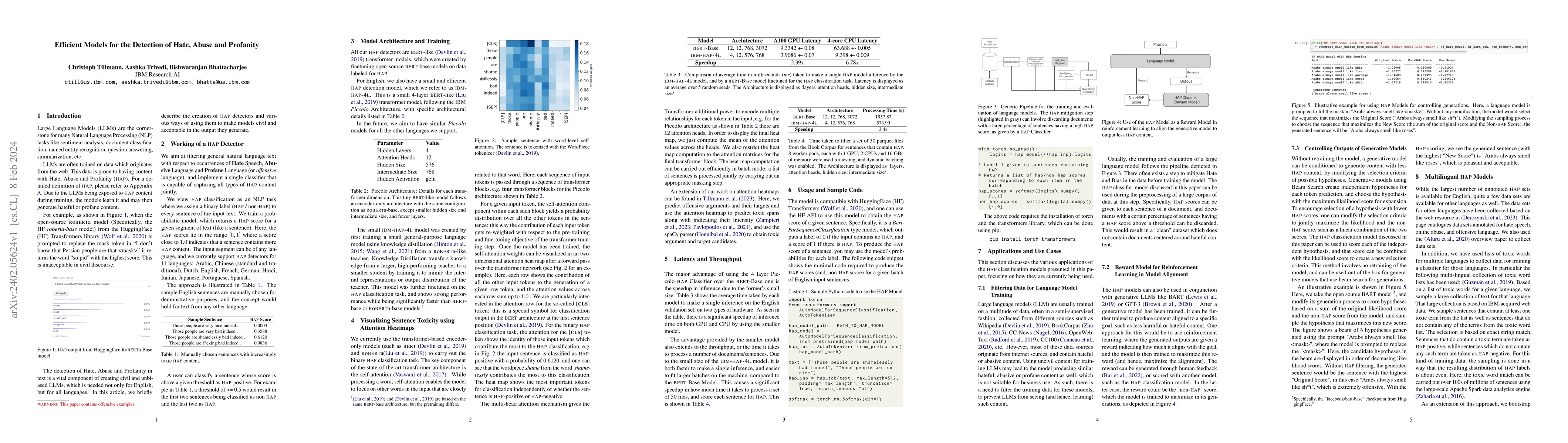 Thumbnail for Efficient Models for the Detection of Hate, Abuse and Profanity