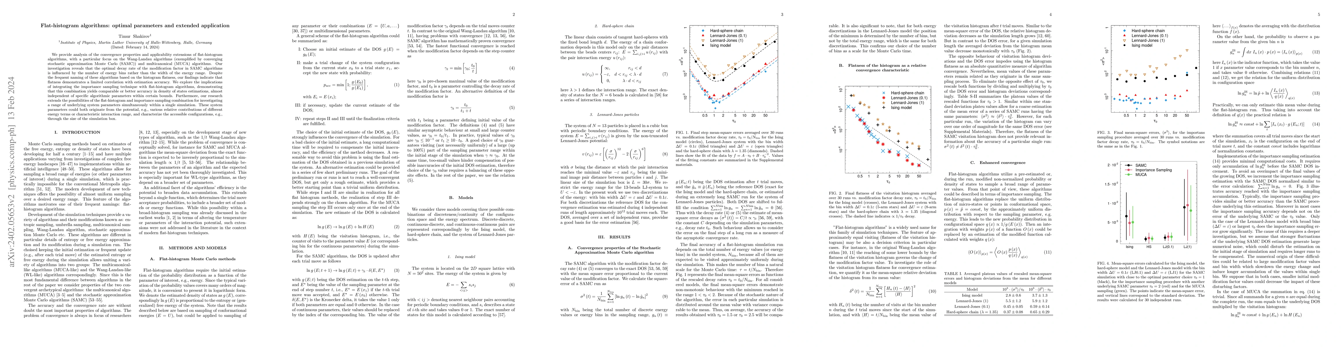 Thumbnail for Flat-histogram algorithms: optimal parameters and extended application