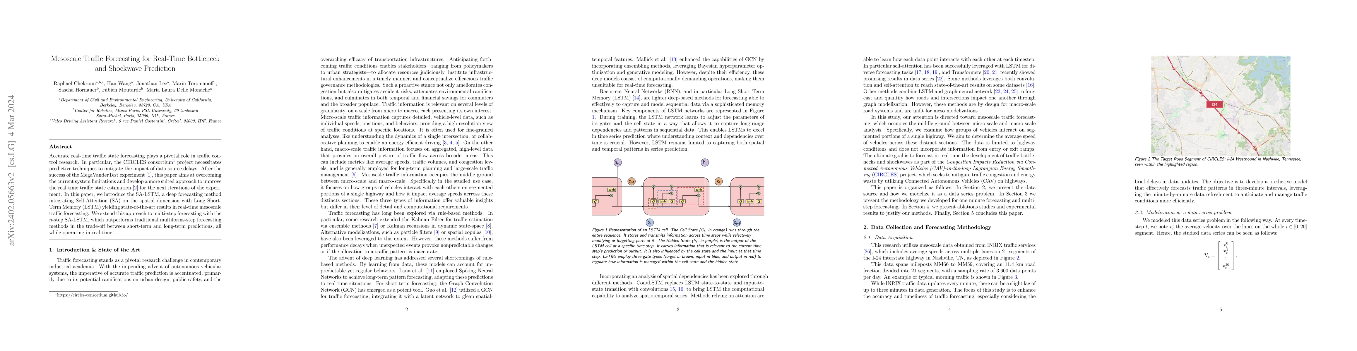 Thumbnail for Mesoscale Traffic Forecasting for Real-Time Bottleneck and Shockwave
  Prediction