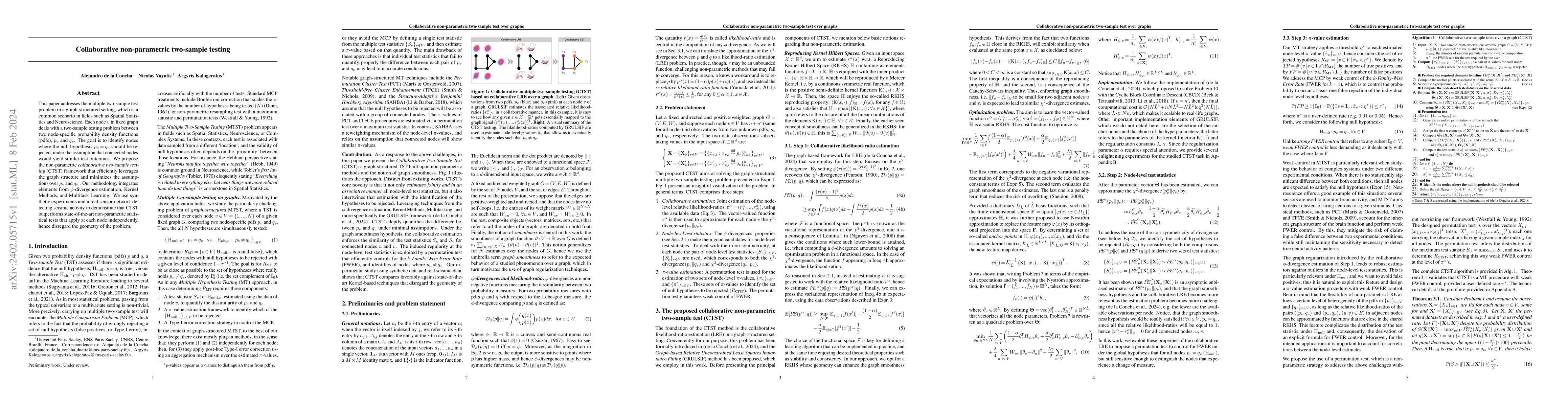 Thumbnail for Collaborative non-parametric two-sample testing