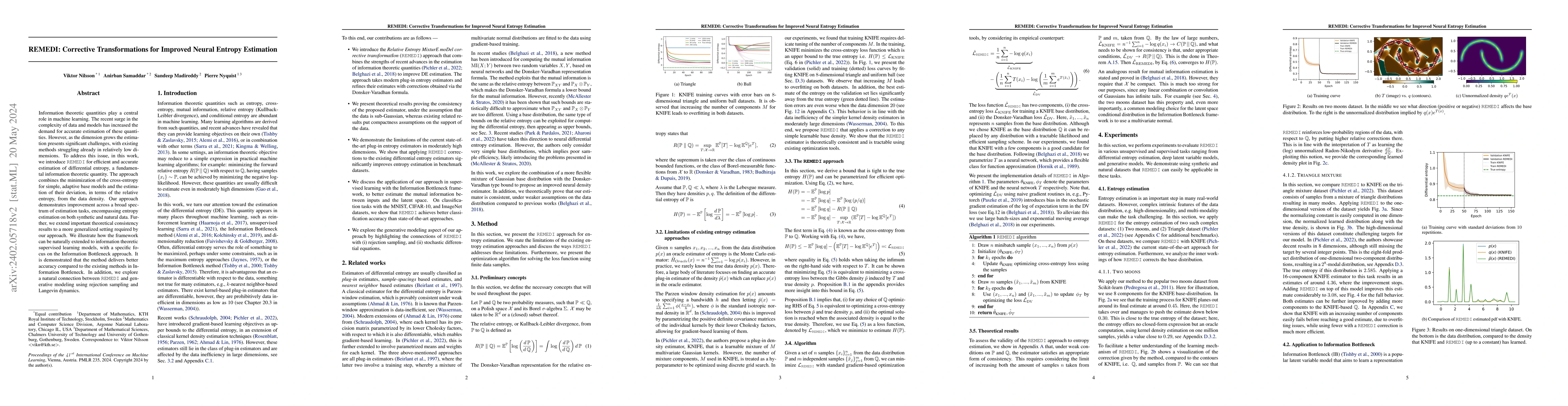 Thumbnail for REMEDI: Corrective Transformations for Improved Neural Entropy
  Estimation