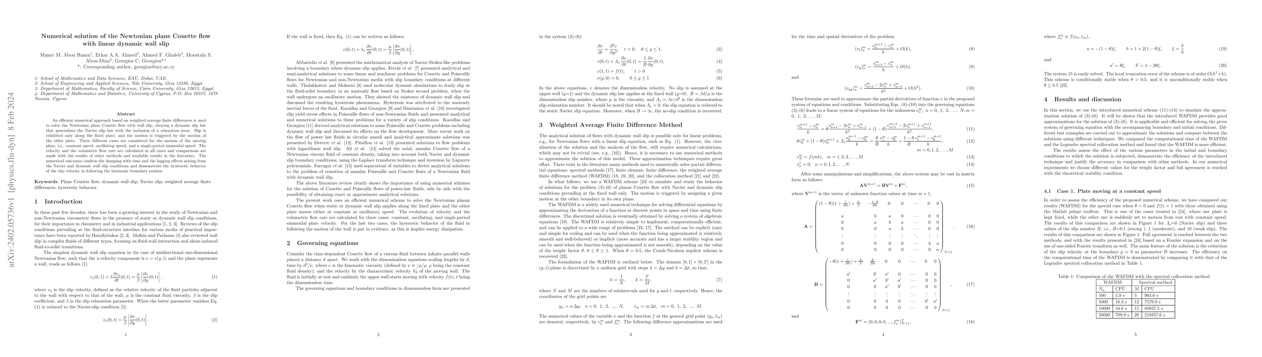 Thumbnail for Numerical solution of the Newtonian plane Couette flow with linear
  dynamic wall slip