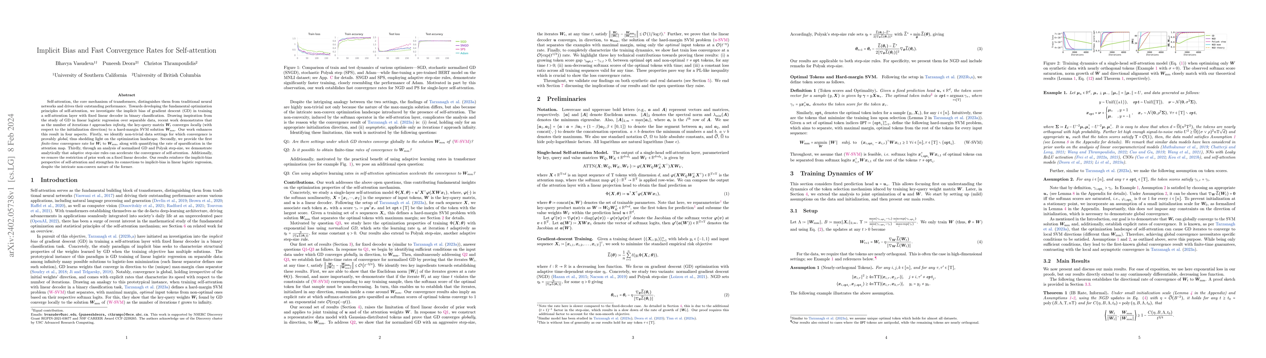 Thumbnail for Implicit Bias and Fast Convergence Rates for Self-attention