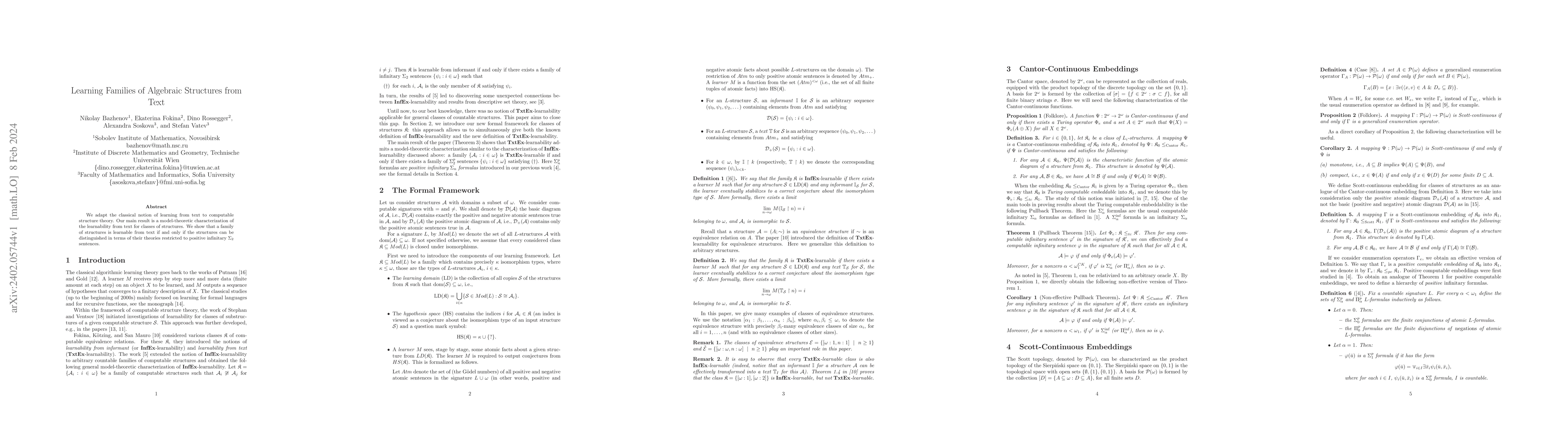 Thumbnail for Learning Families of Algebraic Structures from Text