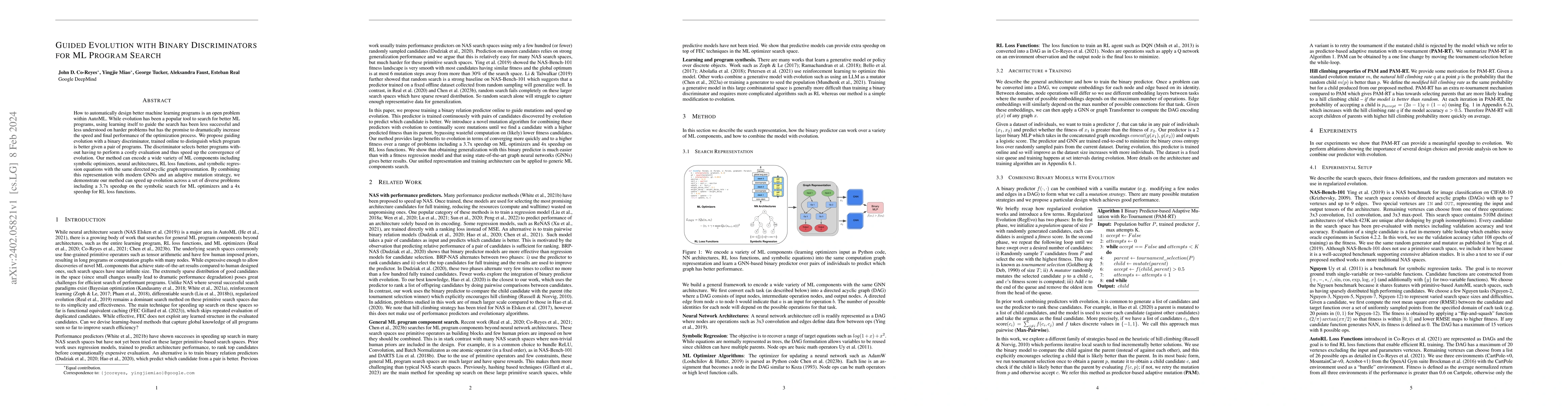 Thumbnail for Guided Evolution with Binary Discriminators for ML Program Search