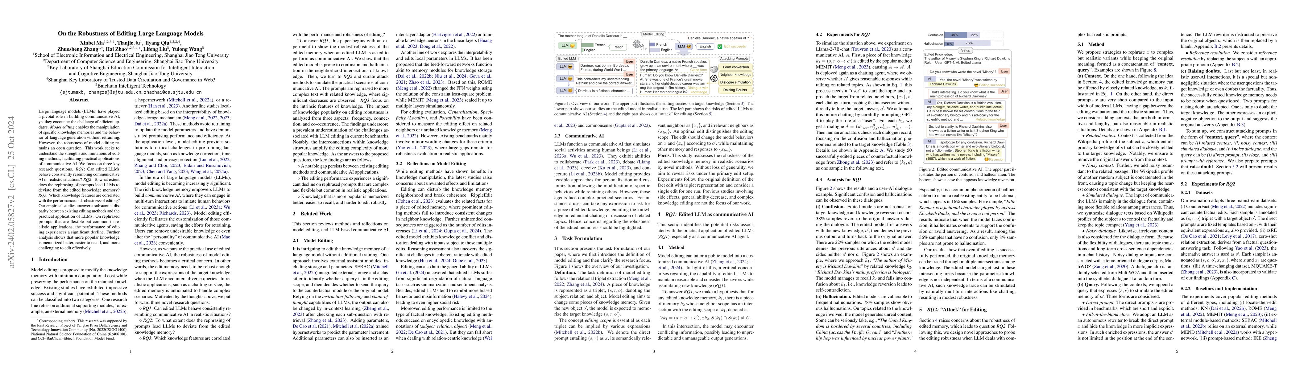 Thumbnail for Is it Possible to Edit Large Language Models Robustly?
