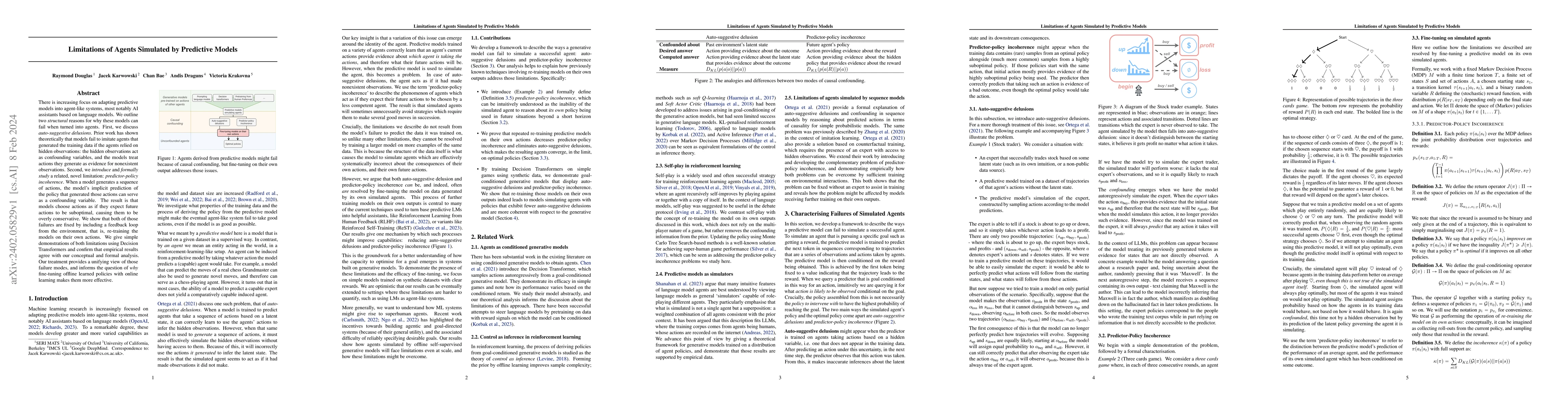 Thumbnail for Limitations of Agents Simulated by Predictive Models