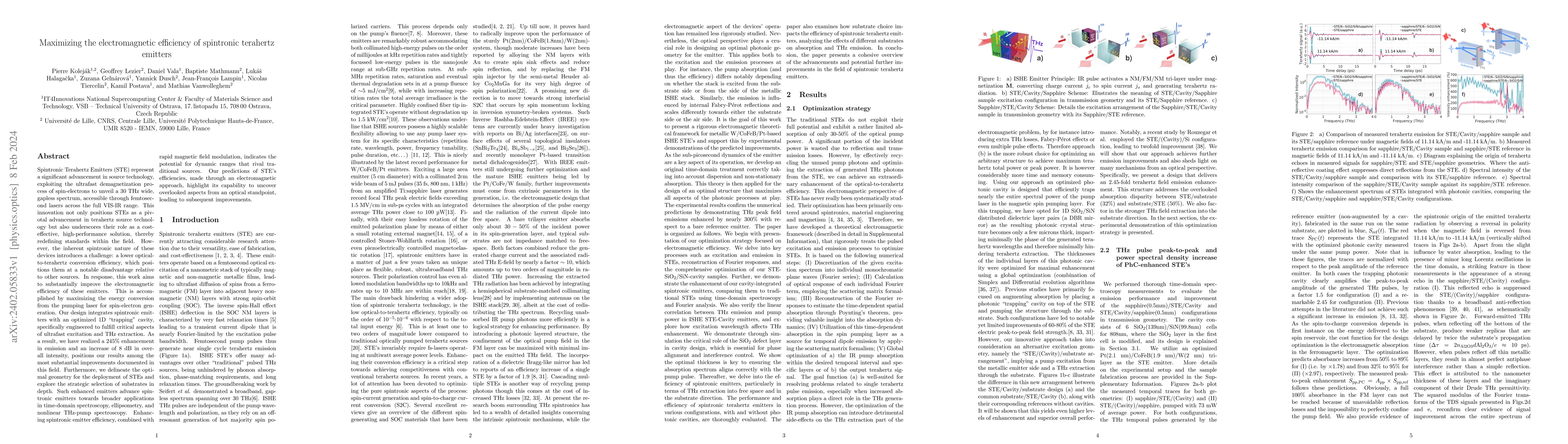 Thumbnail for Maximizing the electromagnetic efficiency of spintronic terahertz
  emitters