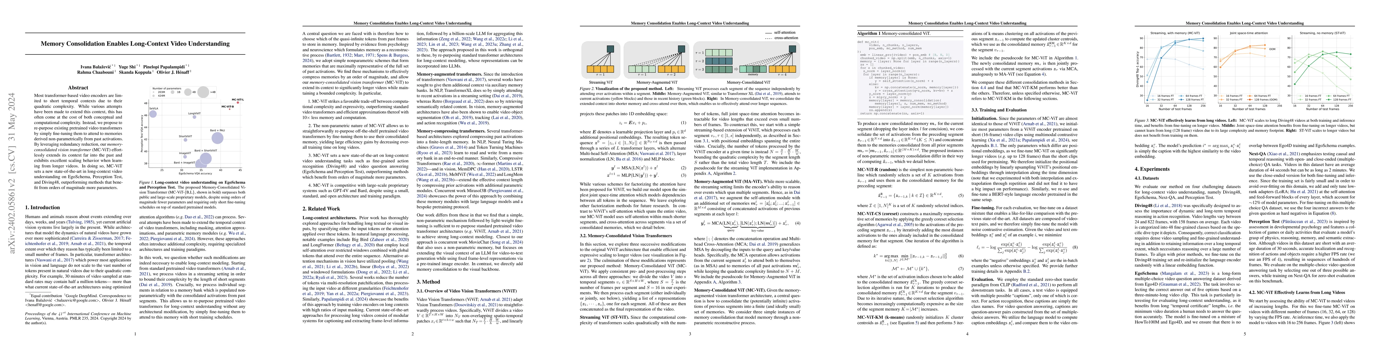 Thumbnail for Memory Consolidation Enables Long-Context Video Understanding