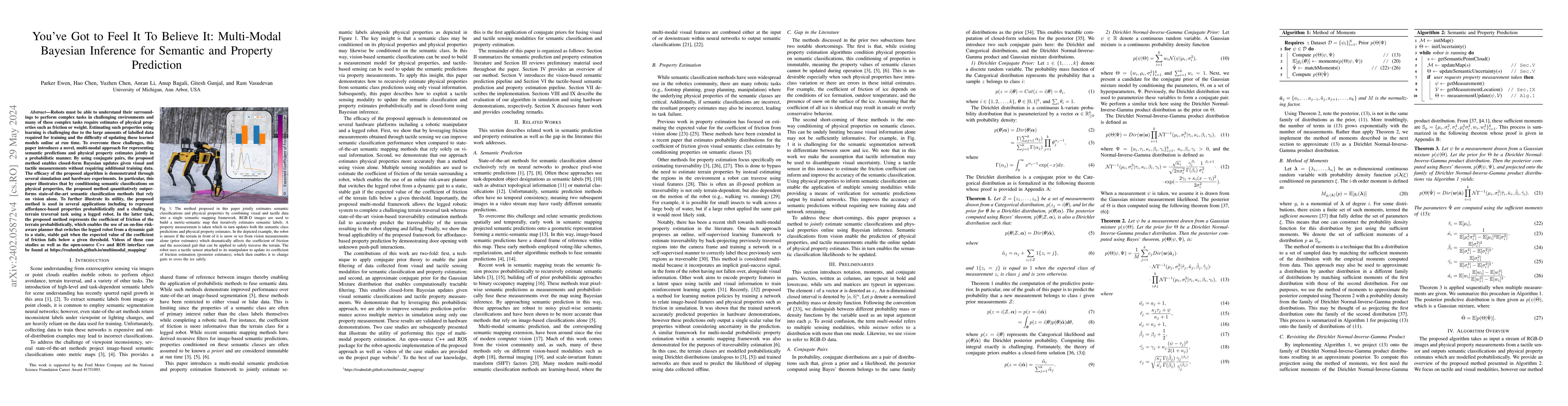 Thumbnail for You've Got to Feel It To Believe It: Multi-Modal Bayesian Inference for
  Semantic and Property Prediction