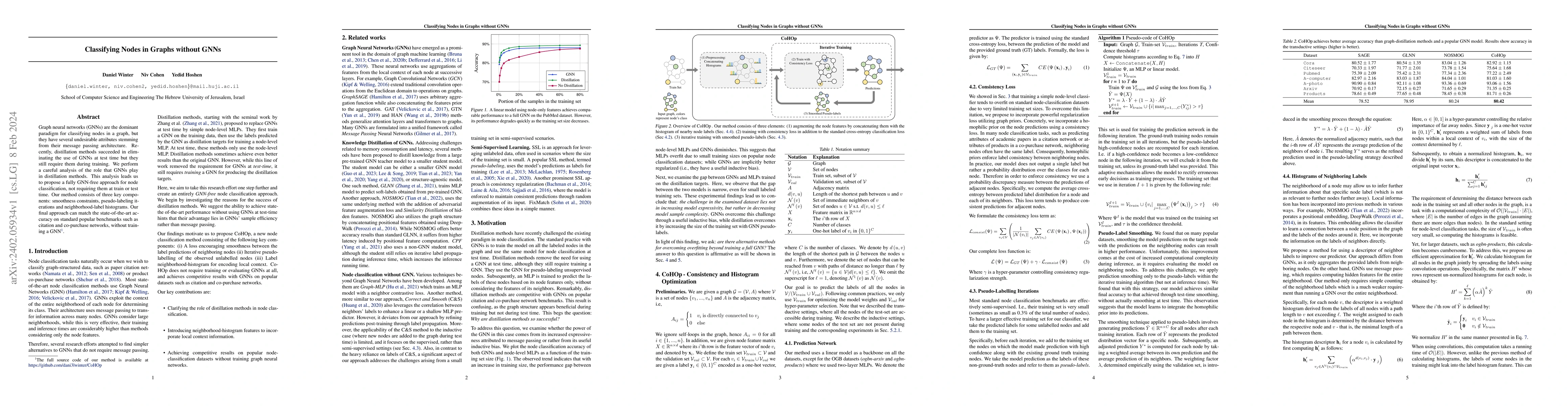 Thumbnail for Classifying Nodes in Graphs without GNNs