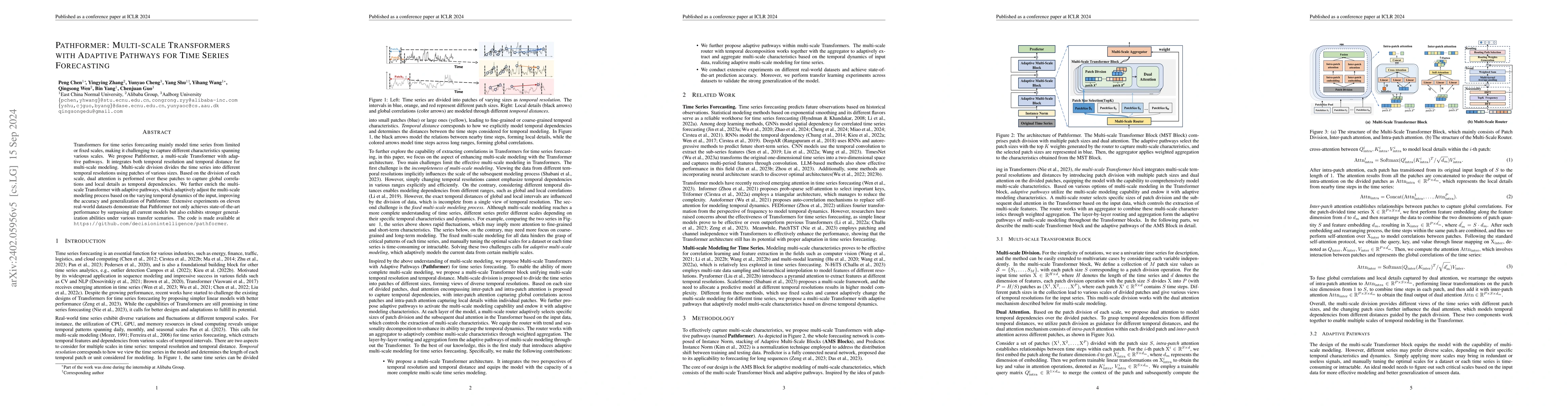 Thumbnail for Pathformer: Multi-scale Transformers with Adaptive Pathways for Time
  Series Forecasting