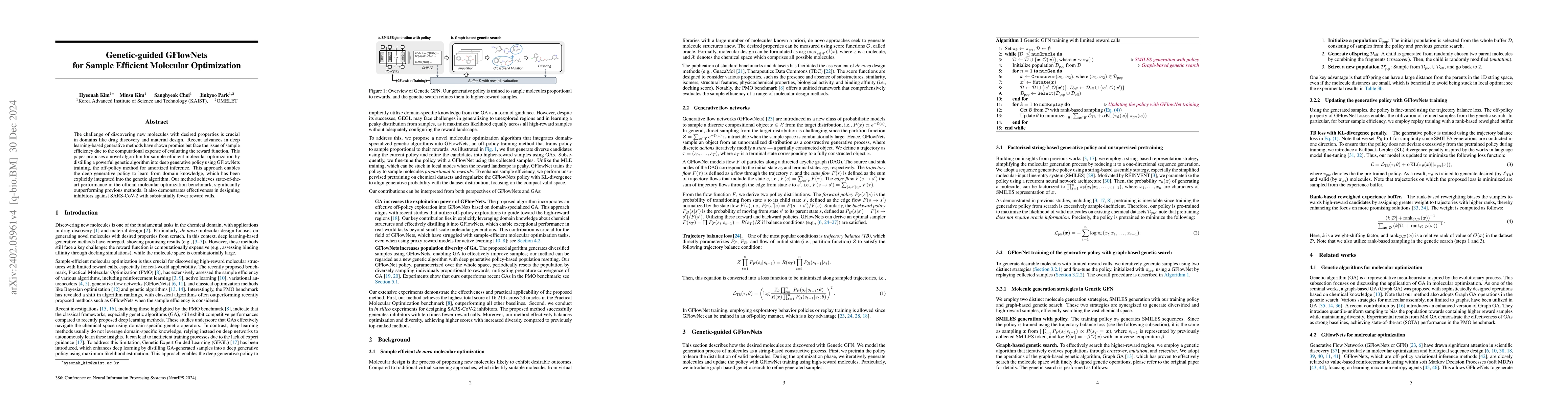 Thumbnail for Genetic-guided GFlowNets for Sample Efficient Molecular Optimization