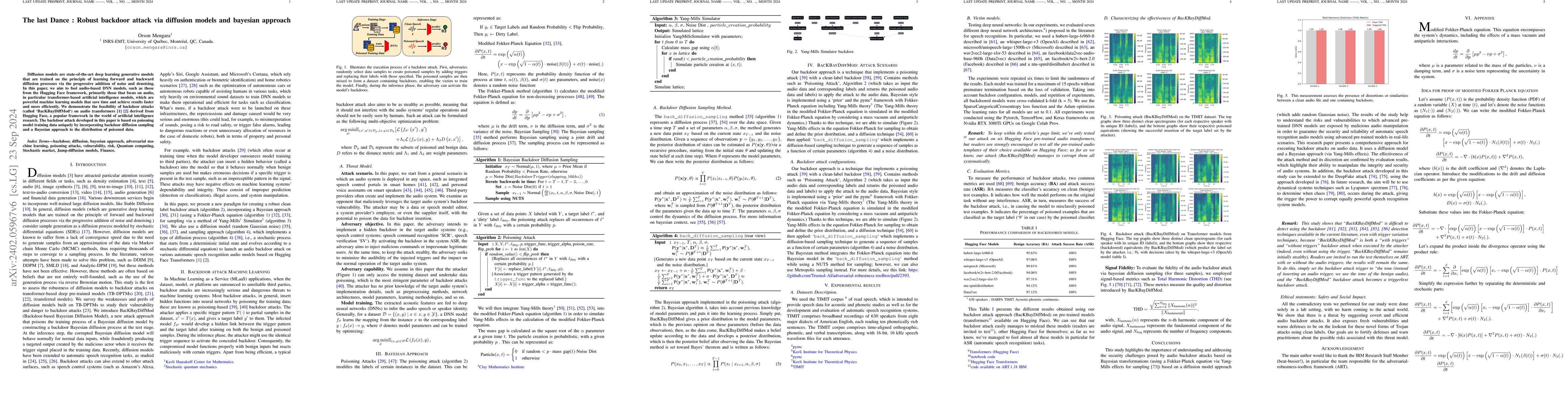 Thumbnail for The last Dance : Robust backdoor attack via diffusion models and
  bayesian approach