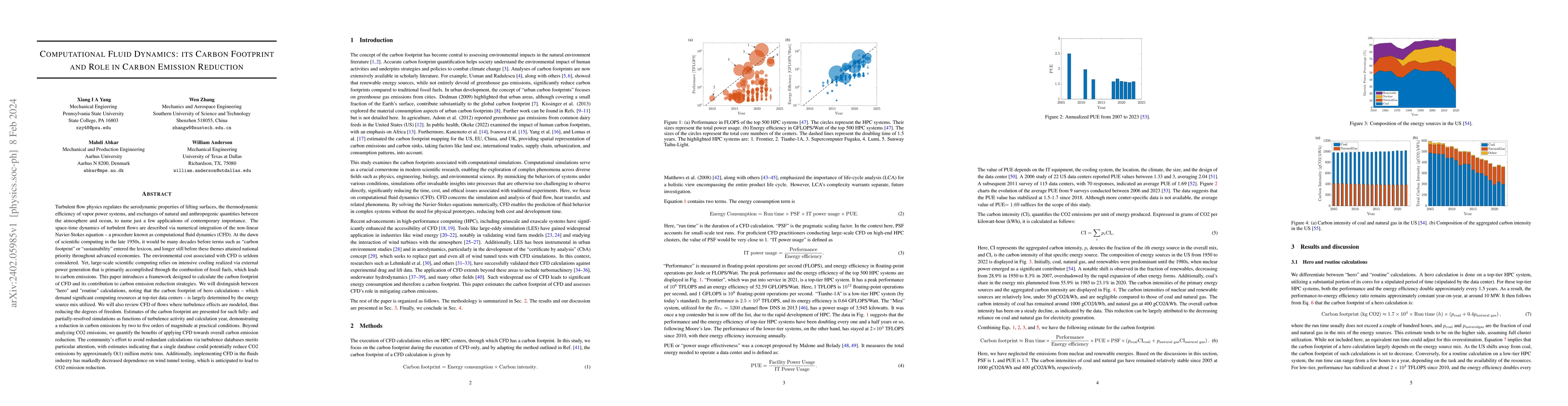 Thumbnail for Computational Fluid Dynamics: its Carbon Footprint and Role in Carbon
  Emission Reduction