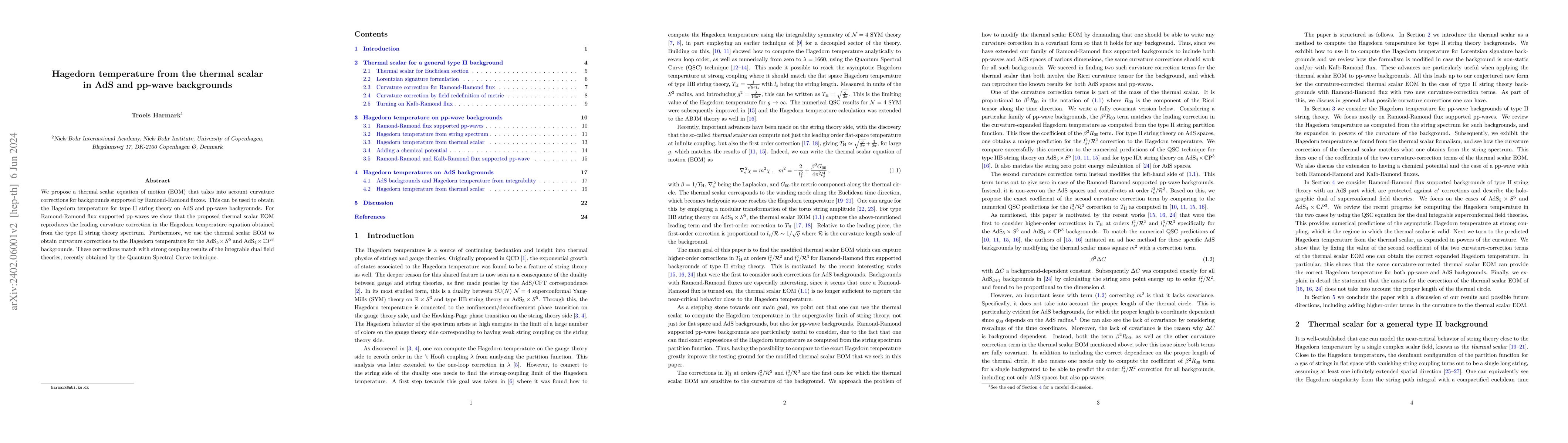 Thumbnail for Hagedorn temperature from the thermal scalar in AdS and pp-wave
  backgrounds