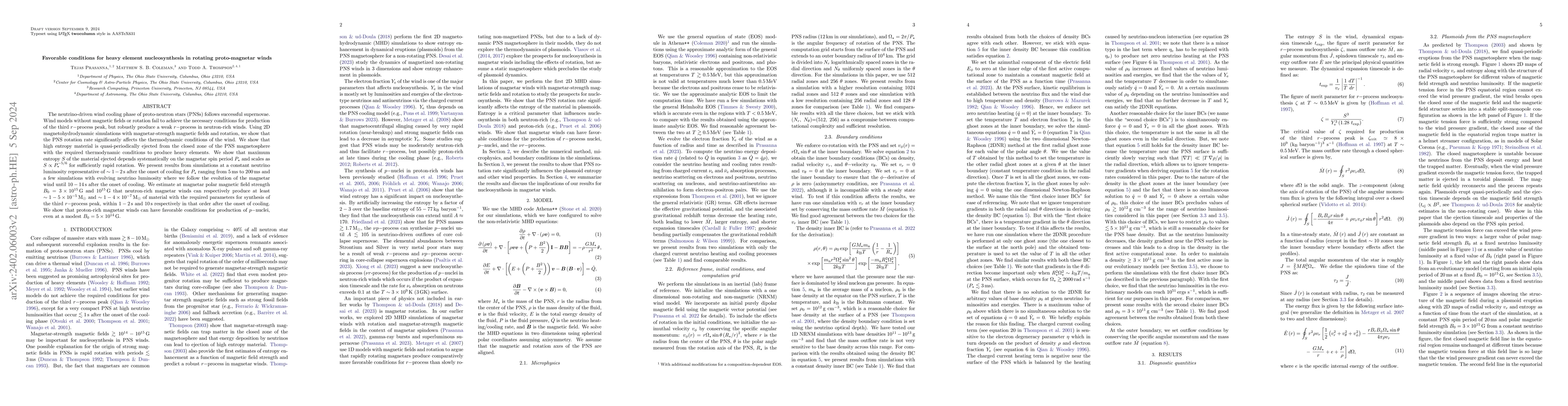 Thumbnail for Favorable conditions for heavy element nucleosynthesis in rotating
  proto-magnetar winds