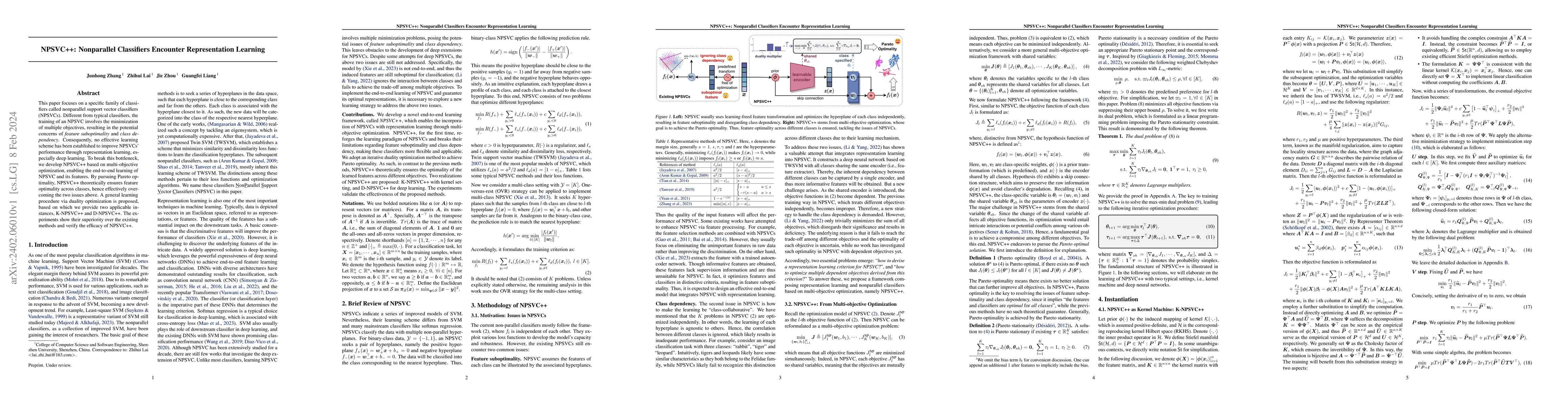 Thumbnail for NPSVC++: Nonparallel Classifiers Encounter Representation Learning