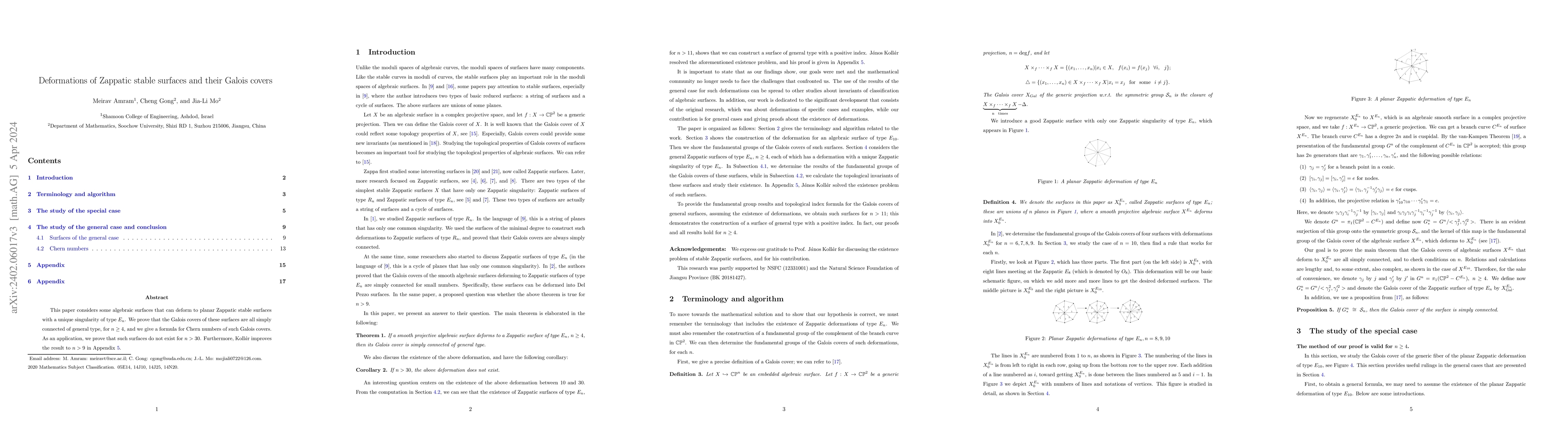 Thumbnail for Deformations of Zappatic stable surfaces and their Galois covers