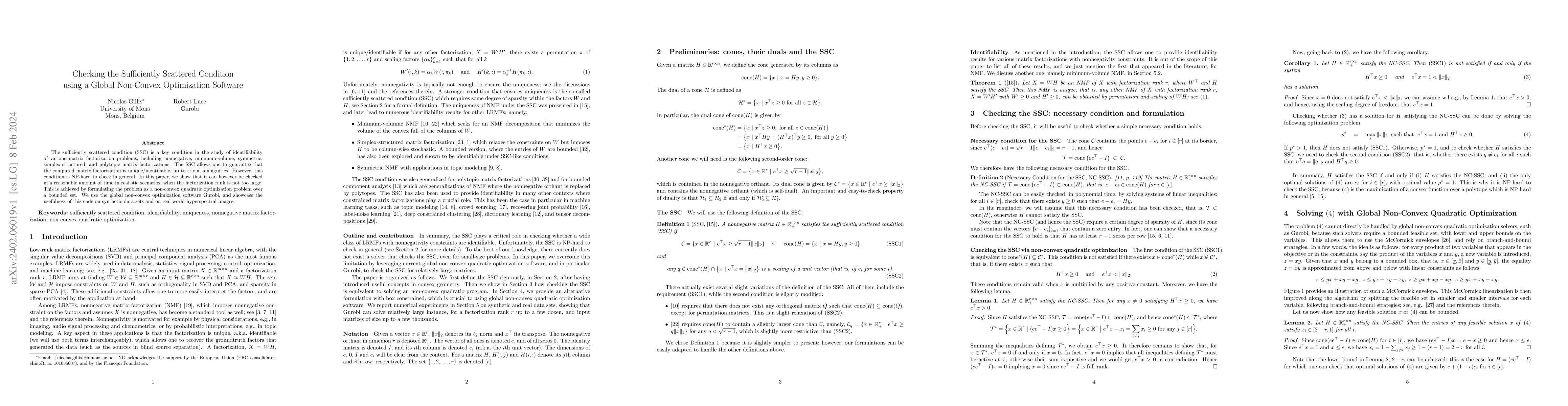 Thumbnail for Checking the Sufficiently Scattered Condition using a Global Non-Convex
  Optimization Software