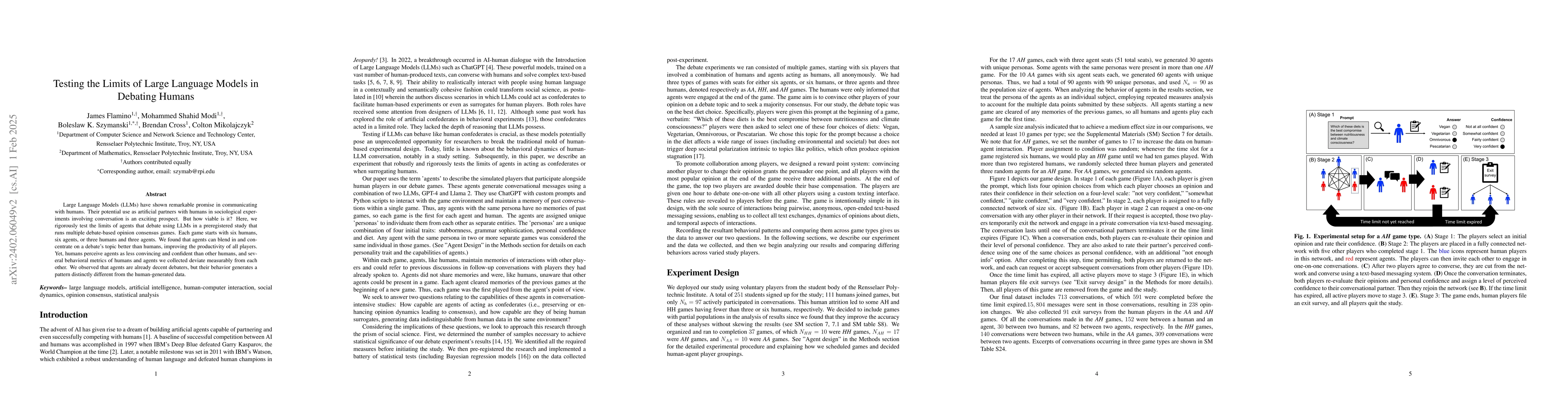 Thumbnail for Limits of Large Language Models in Debating Humans