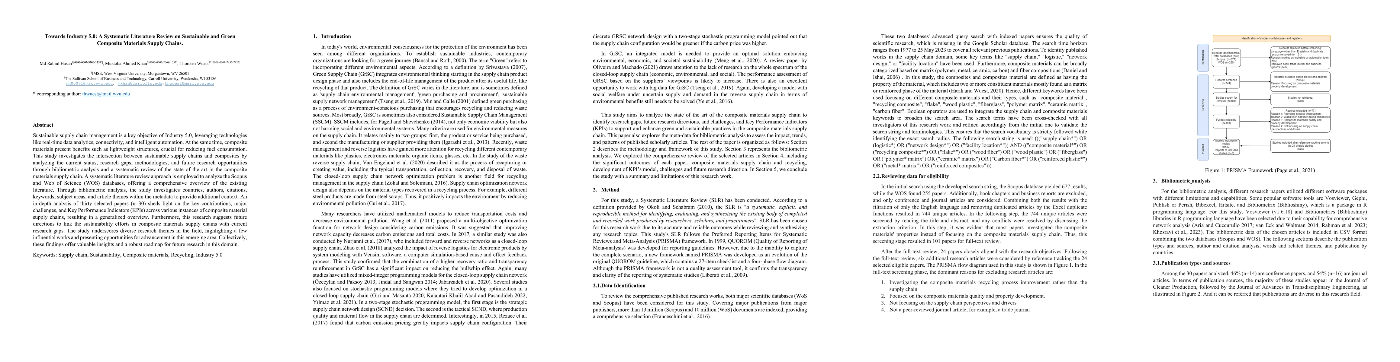 Thumbnail for Towards Industry 5.0: A Systematic Literature Review on Sustainable and
  Green Composite Materials Supply Chains
