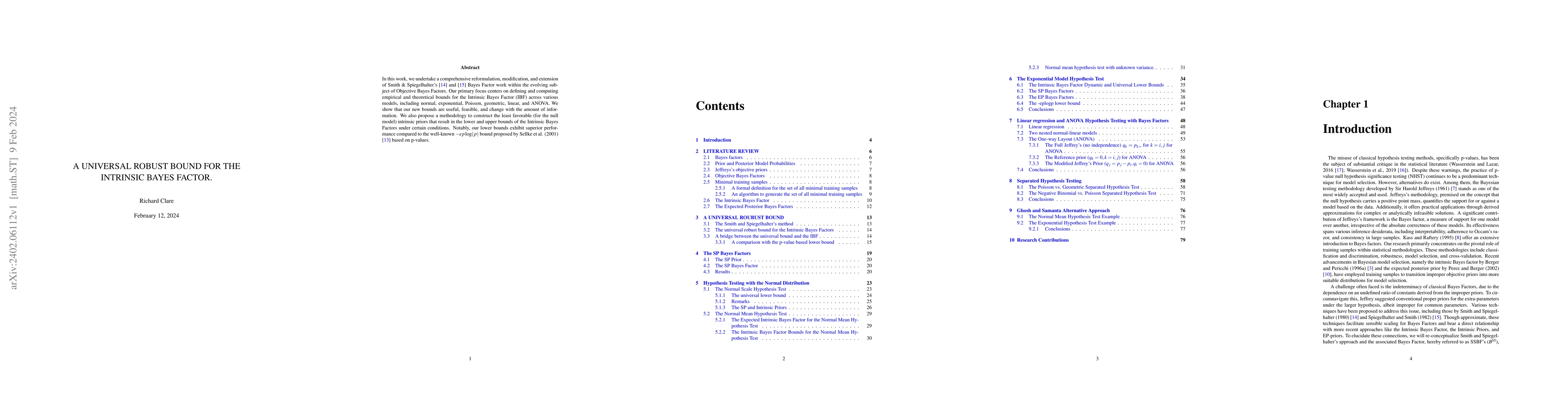 Thumbnail for A universal robust bound for the intrinsic Bayes factor