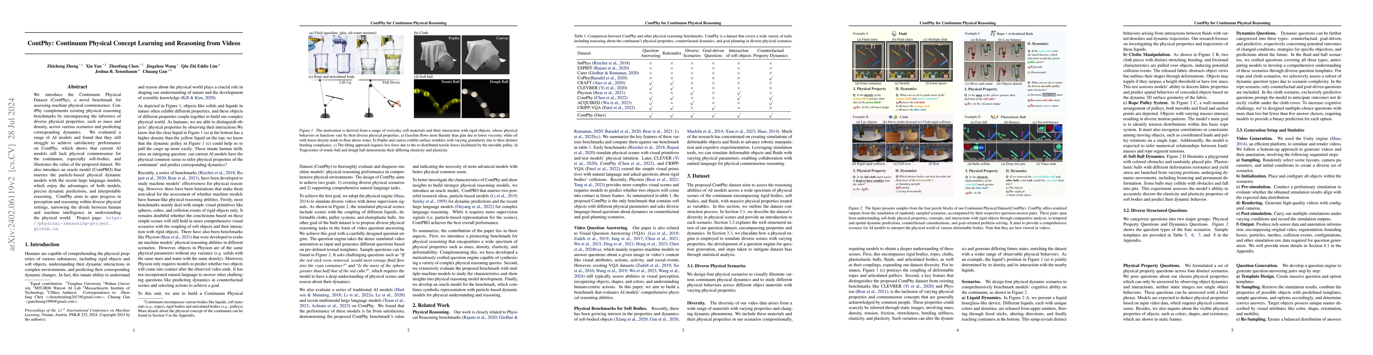 Thumbnail for ContPhy: Continuum Physical Concept Learning and Reasoning from Videos