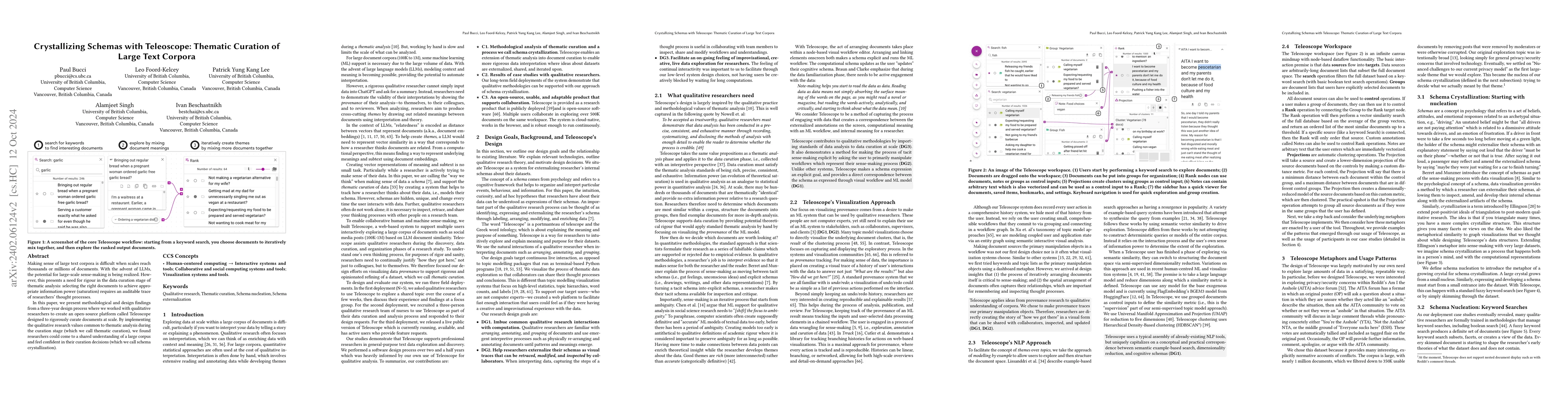 Thumbnail for Teleoscope: Exploring Themes in Large Document Sets By Example
