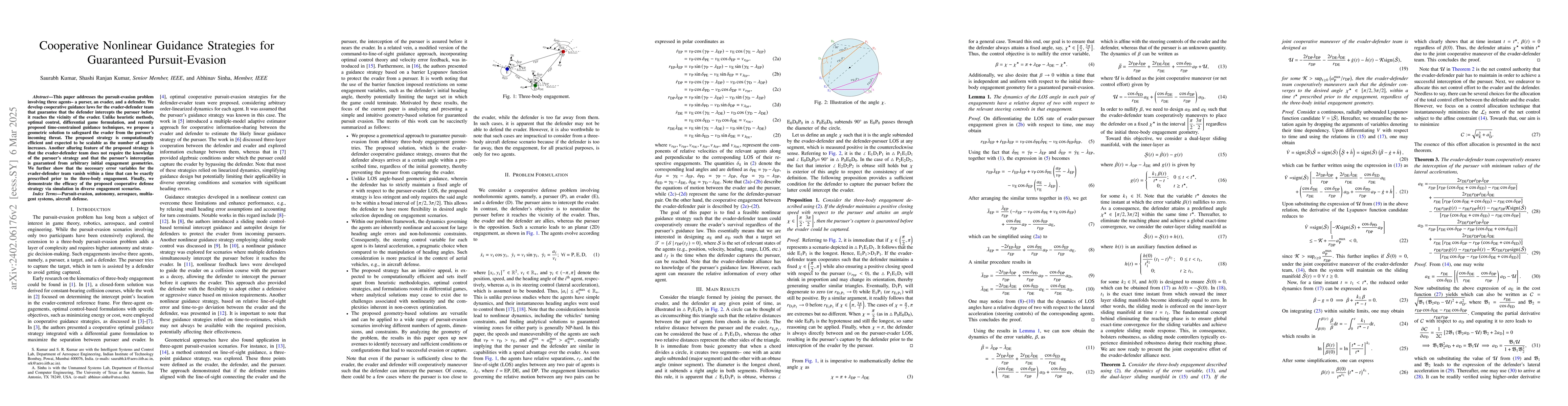 Thumbnail for Cooperative Nonlinear Guidance Strategies for Guaranteed Pursuit-Evasion